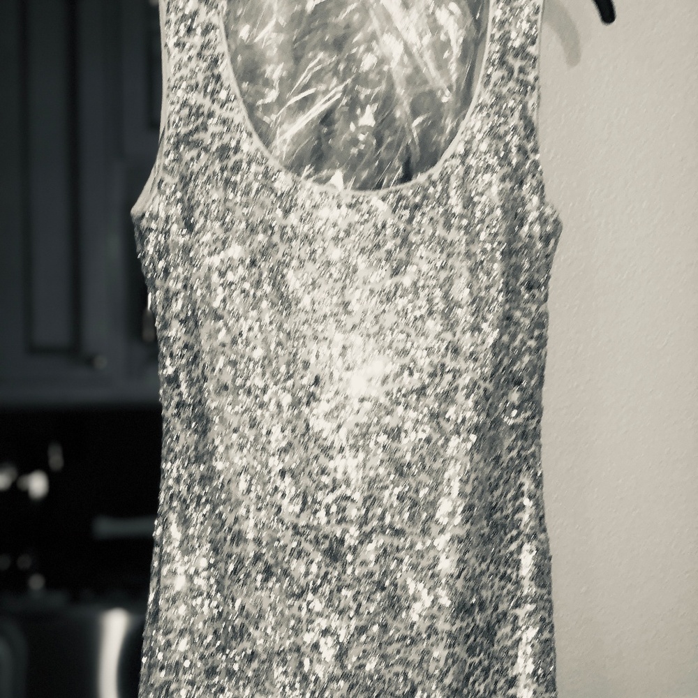 Beautiful silver sequin dress